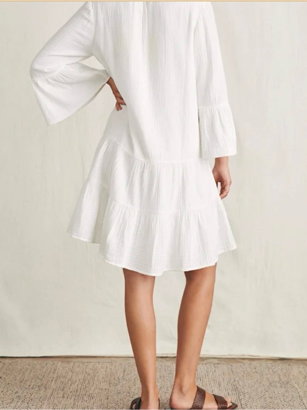 Faherty Dune Cotton Gauze Kasey Dress small - Picture 3 of 9